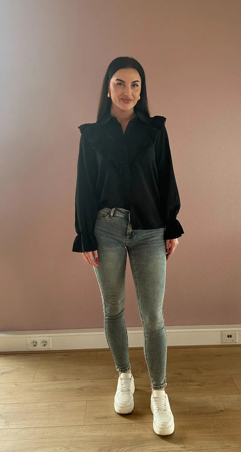 Blouse Elize Zwart - Zoivy