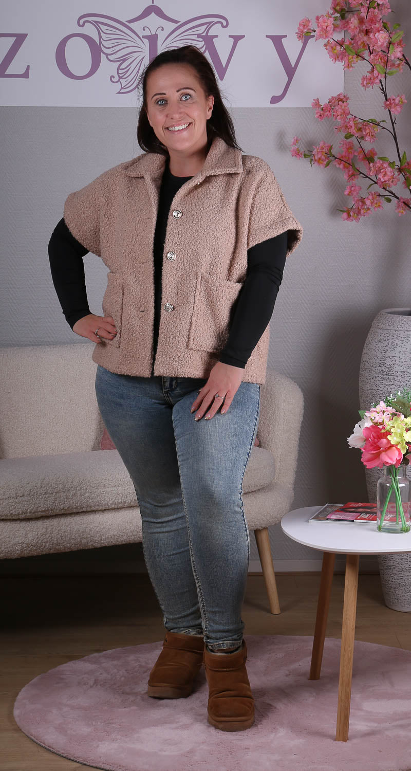 Teddy Gilet Bruin Britt