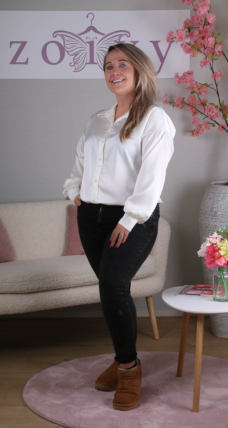 Beige Blouse Aniek