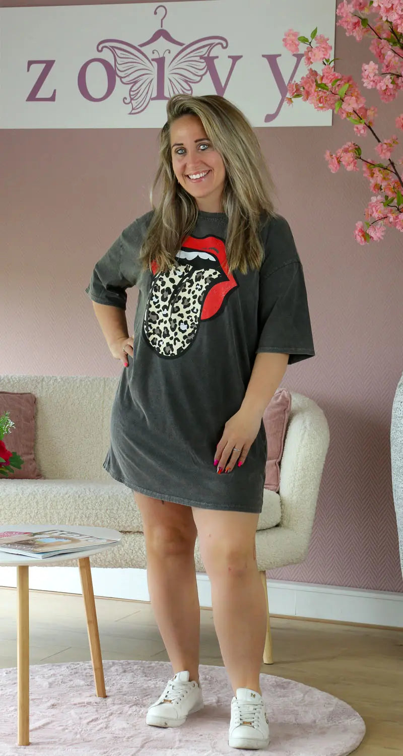 T-shirt Dress Lips - Zoivy