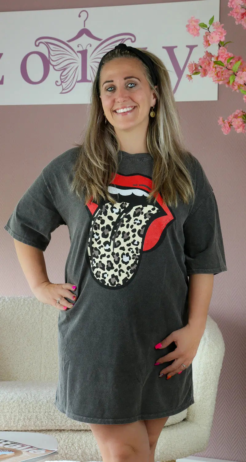 T-shirt Dress Lips - Zoivy