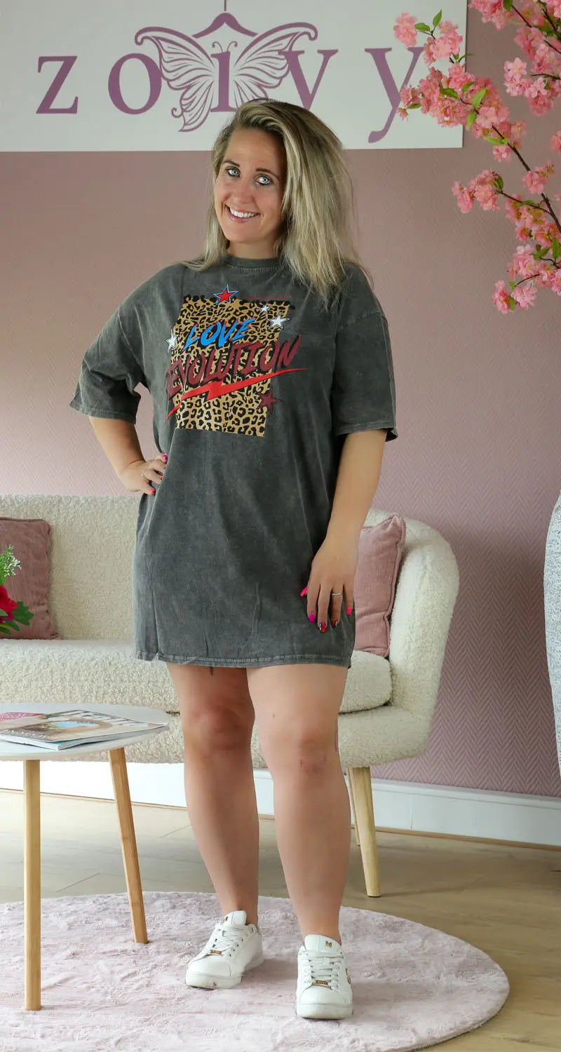 T-shirt Dress Love Revolution - Zoivy