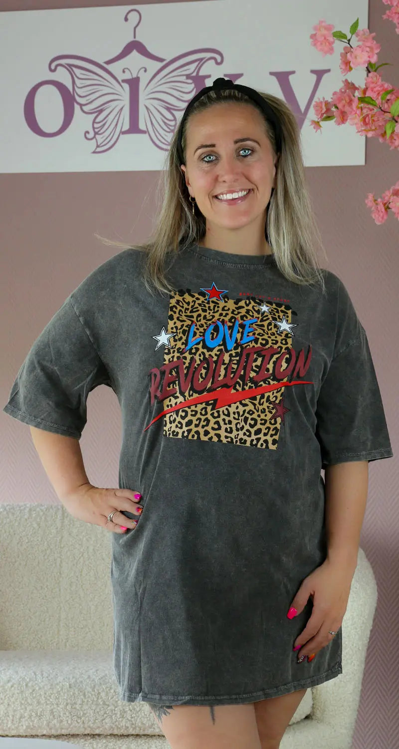 T-shirt Dress Love Revolution - Zoivy