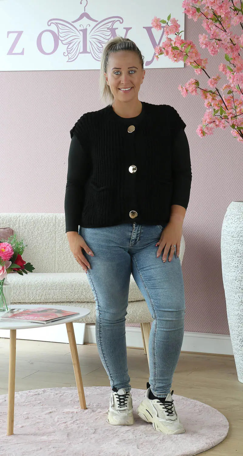 Gilet Bo Zwart - Zoivy