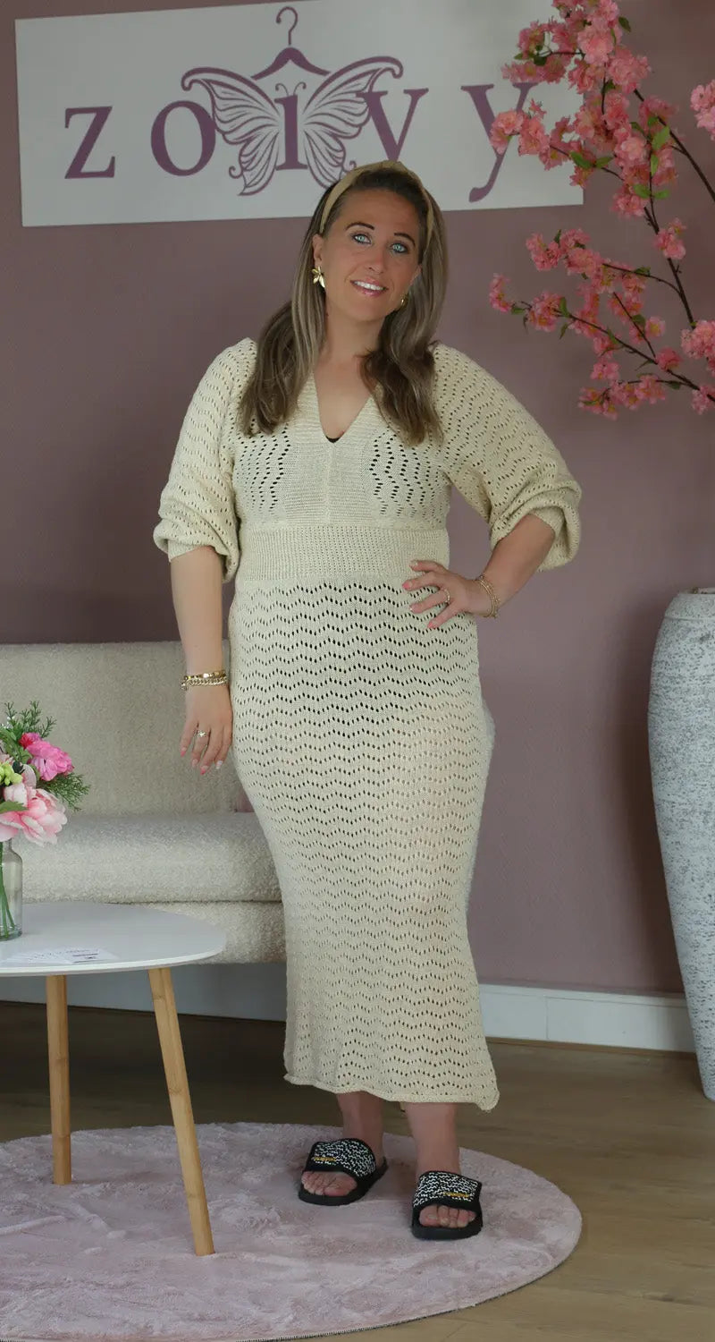 Jurk Amber Crème - Zoivy
