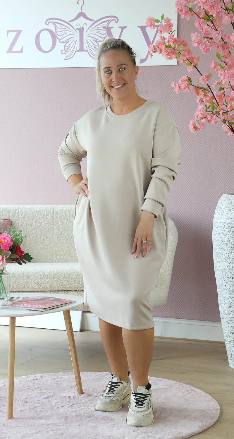 Jurk Trui Vera Beige - Zoivy