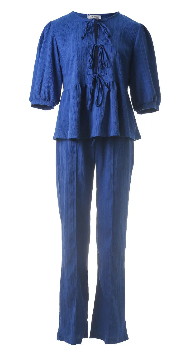 Ambika Strik Set Kobalt Blauw - Zoivy